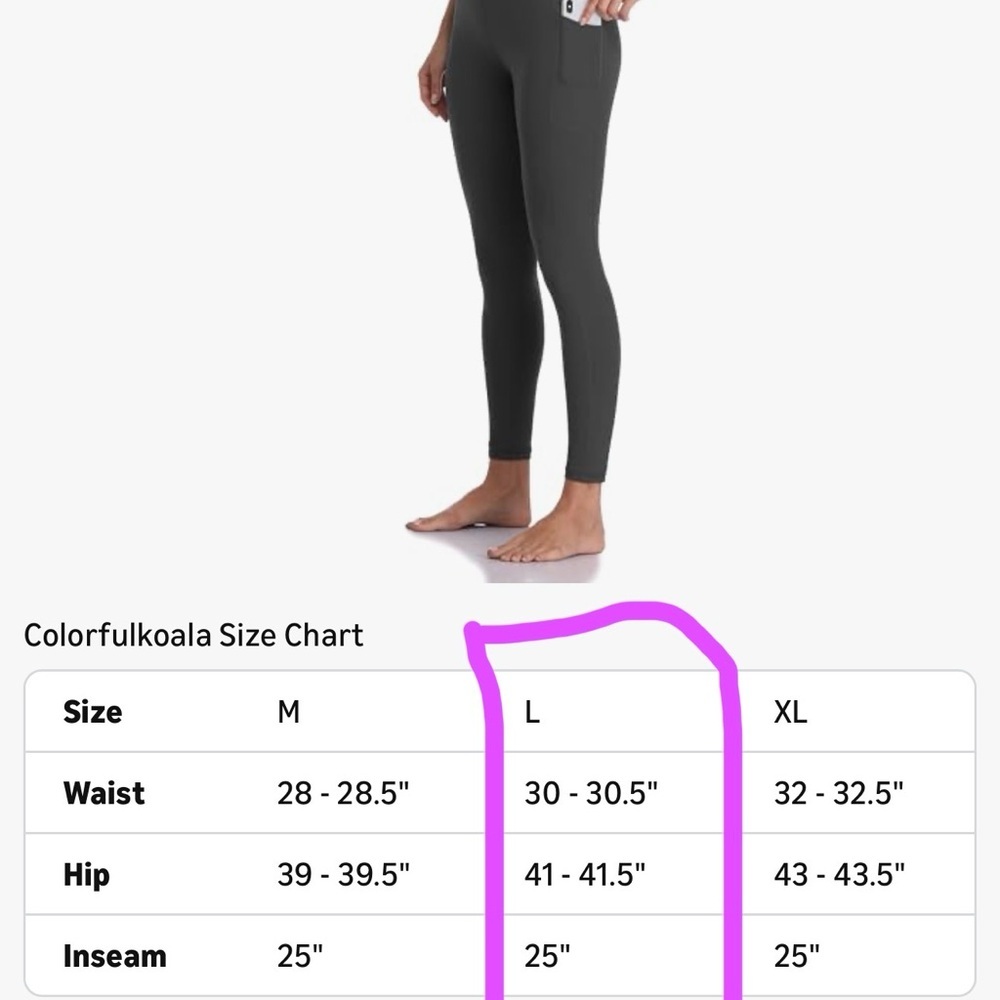 Dark Gray High-Waisted Leggings with Pocket - Picture 2 of 2